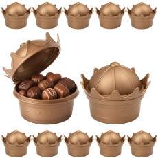 Kit 20 Pote de Lembran�a Coroa Princesa p/ Festa Infantil Dourado