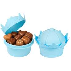 Kit 2 Pote de Lembran�a Coroa p Festa Anivers�rio Infantil Azul