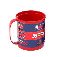 Caneca Divertida Girat�ria Carros Mcqueen 360ml Plas�til - 1 Unid