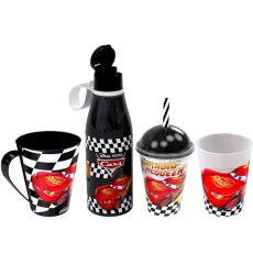 Kit 2 Copos Caneca e Garrafinha do Garros Rel�mpago Mcqueen Disney