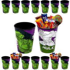 Kit 10 Copos do Hulk para Lembrana Festa infantil e Aniversrio