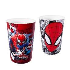 Kit 2 Copos de Suco Refri Spiderman Homem Aranha 320ML Plas�til