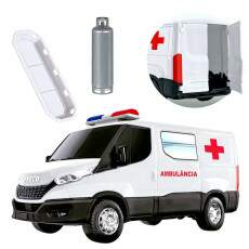 Ambul�ncia De Brinquedo Iveco com Abertura de Portas e Acess�rios