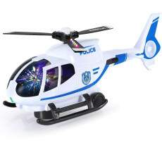 Brinquedo Infantil Helic�ptero Policial Bate e Volta com Luzes e Sons Branco