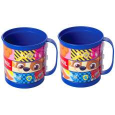Kit 2 Caneca Divertida Girat�ria Patrulha Canina 360ml Plas�til