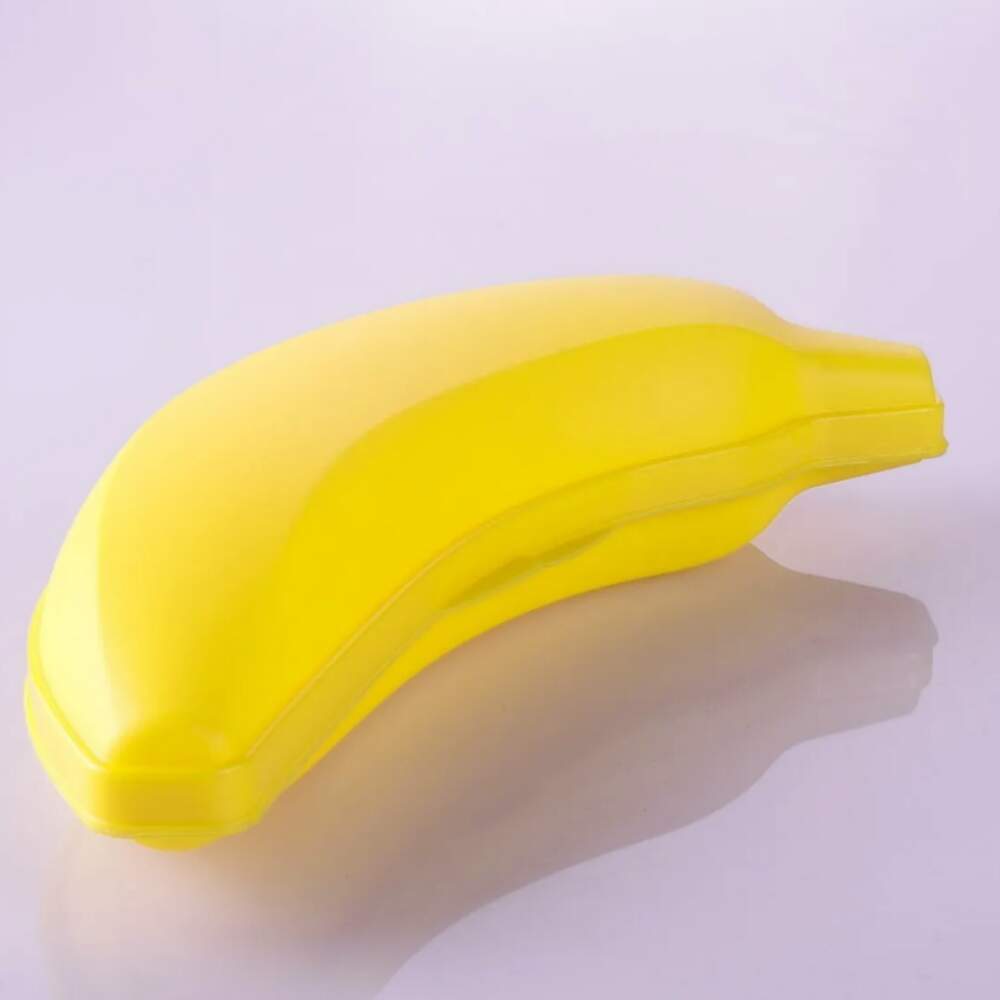 Beufee Contenitore per Banana, Custodia Protettiva per Banana Carina Scatola Portafrutta per Pranzo, Gadget da Cucina(Giallo