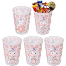 Kit 5 Copo de Unicrnio para Festa infantil e Aniversrio 320ml
