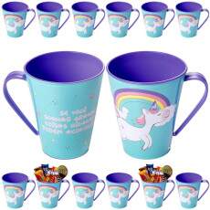 Kit 10 Canecas de Unic�rnio Lembrancinhas e Decora��o festa infantil