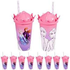 Kit 10 Copos Frozen Anna Elsa de Coroa Lembrancinhas Decora��o Festa
