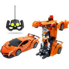 Carro que Transforma em Rob� Controle Remoto Camaro Amarelo