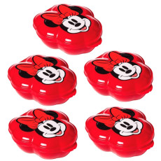 Kit 5 Pote Doces Minnie Vermelho Lembrancinha Festa Infantil