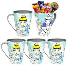 Kit 5 Canecas Princesa Cinderela Decora��o Festa Infantil Anivers�rio