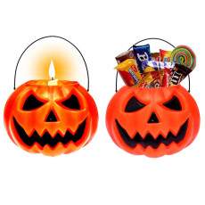Kit 2 Balde Ab�bora Festa Decora��o Halloween dia das Bruxas
