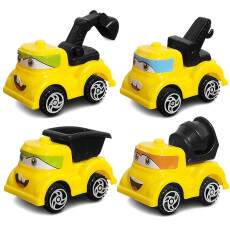 Kit 4 Caminh�es de Constru��o Infantil Carrinhos a Fric��o