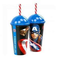 Kit Com 2 Copos Capit�o Am�rica P/ Festa Infantil