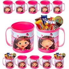 Kit 10 Caneca Casa M�gica da Gabby Decora��o Festa Infantil