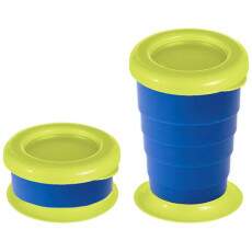 Copo Port�til Retr�til Azul Meninos 330ml F�cil Transportar