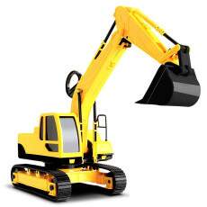 Escavadeira de Brinquedo Workers c/ Esteira e P� Manipul�vel