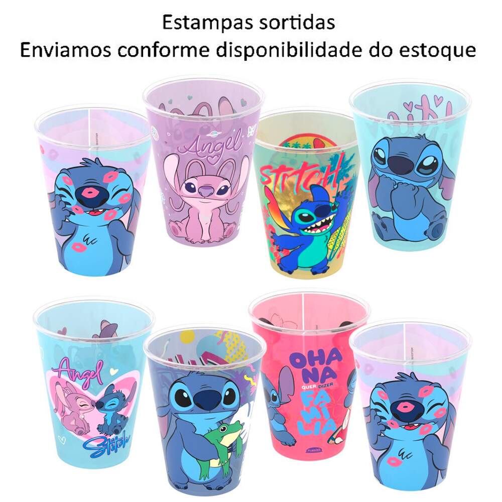 Kit com 2 Copos Infantil Lilo Stitch Original 280ml para Refrigerante ...