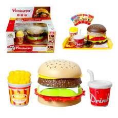 Kit Lanche Com Hamb�rguer Batata E Copo De Refrigerante