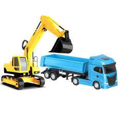Kit Caminh�o de Areia Ca�amba e Trator Escavadeira Grandes