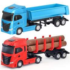 Kit de Caminh�es de Areia Basculante e Carga de Madeiras Articulados 40cm Usual