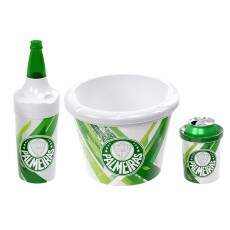 Kit Palmeiras Porta Lata Garrafa Balde de Cerveja Oficial