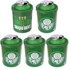 Kit 5 Porta Lata 350ml Cerveja Palmeiras Oficial Atacado