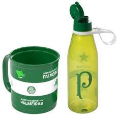 Kit Palmeiras Garrafinha com Caneca Girat�ria Oficial