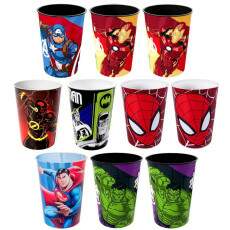 Kit 10 Copos para Base de Ovo de P�scoa Estampa Super Herois p/ Meninos e Meninas