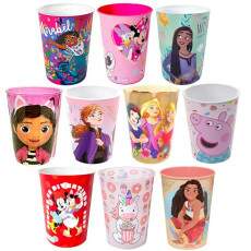 Copo Infantil para Meninas com Princesas e Personagens p/ Ovo de P�scoa Kit 10