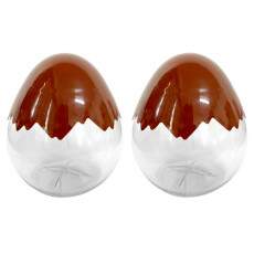 Kit 2 Potes Formato Ovo tampa rosca p/ Cesta p�scoa 1 Litro