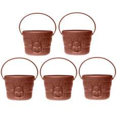 Kit 5 Cestas Coelho com Al�a para Kits P�scoa Doces Atacado