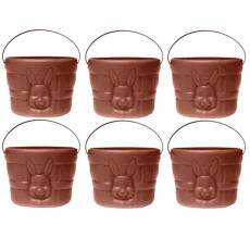 Kit 6 Cestas Coelhinho com Al�a p/ Montar Kit p�scoa e Doces