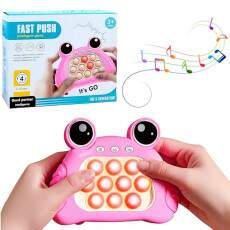 Minigame Pop-it Jogo Eletr�nico Game Fidget Toy Sapinho Rosa