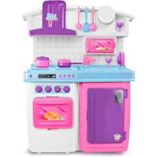 Cozinha Completa Big Kitchen Geladeira Fog�o Pia Rosa