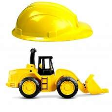 Trator P� Carregadeira 29cm com Alavancas +Capacete Infantil