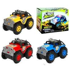 Kit 3 Jeeps Cambalhota Infantil Carrinho 4x4 Sobe na Parede