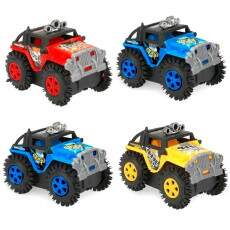 Kit 4 Jeeps Cambalhota Infantil Carrinho 4x4 Sobe na Parede