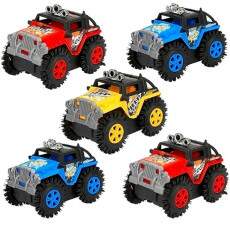 Kit 5 Jeeps Cambalhota Infantil a Pilha 4x4 Sobe na Parede