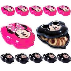 Kit 30 Potes p/ Festa Doces Sacola Surpresa Mickey e Minnie Rosa