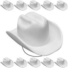 10 Chap�us Cowboy Vaqueiro Adulto e Infantil Festa Fantasia Branco