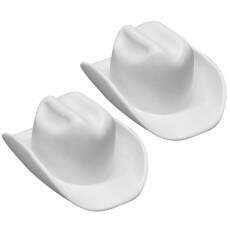 2 Chap�us Boiadeira Castela Adulto e Infantil Festa Junina Branco