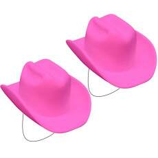 2 Chap�us Rosa de Cowboy Vaqueiro Adulto e Infantil Festa Junina
