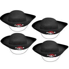 4 Chap�us Pirata Adulto e Infantil com El�stico Toy Master
