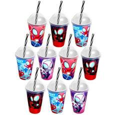 Kit 60 Copos Homem Aranha Spidey 280ml Para Festa Infantil