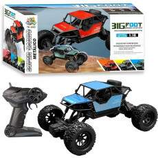 Carrinho de Controle Big Foot Jeep Met�lico Recarreg�vel