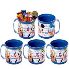 Kit 5 Canecas Divertidas Mickey p/ Doces Festa Infantil Lembran�a Sacola Surpresa