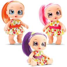 Cole��o 3 Bonecas Rainbow Frutinhas Laranja Uva e Morango na Caixa Original