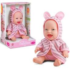 Boneca Baby Babilina Roup�o de Banho 23cm Vinil Articulada na Caixa Bambola Original